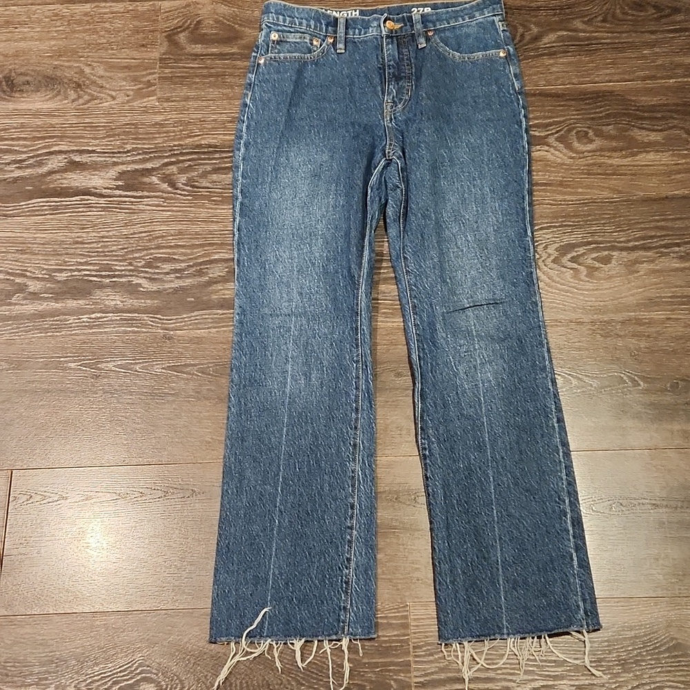 ❤ J CREW HIGH RISE FULL LENGTH DEMI BOOT JEANS, 4P (27 PETITE)